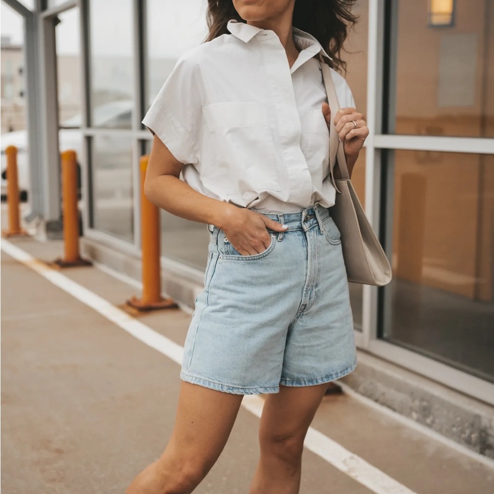 The A-Line Denim Short - so flattering!